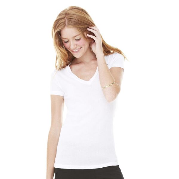 Women's Tissue Jersey Deep V-Neck Tee Thumbnail