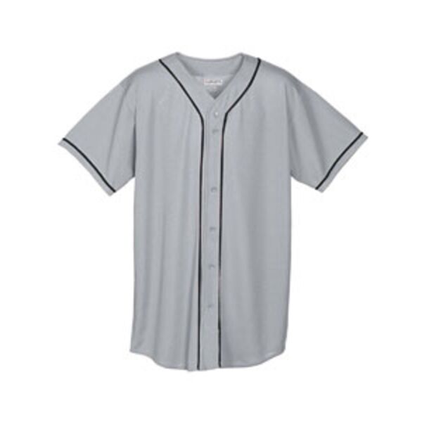 Wicking Mesh Braided Trim Baseball Jersey Thumbnail